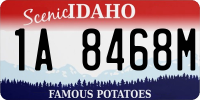 ID license plate 1A8468M