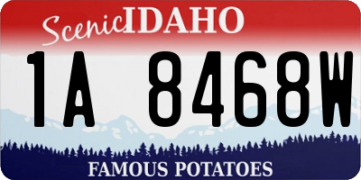 ID license plate 1A8468W