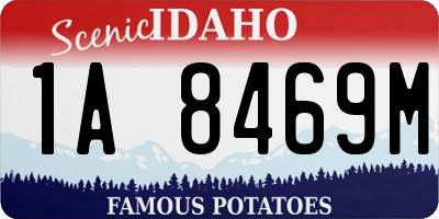 ID license plate 1A8469M