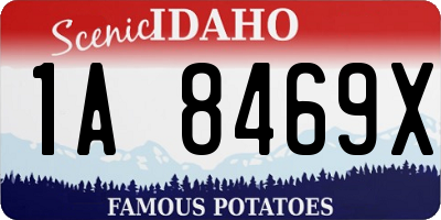 ID license plate 1A8469X