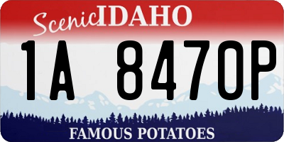 ID license plate 1A8470P