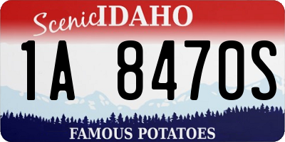 ID license plate 1A8470S
