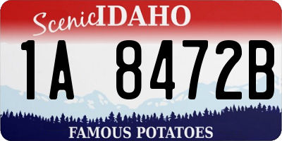 ID license plate 1A8472B