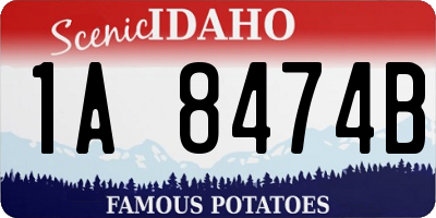 ID license plate 1A8474B