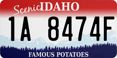 ID license plate 1A8474F