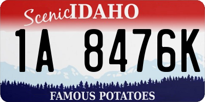 ID license plate 1A8476K