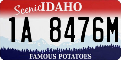 ID license plate 1A8476M