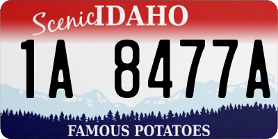 ID license plate 1A8477A