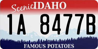 ID license plate 1A8477B