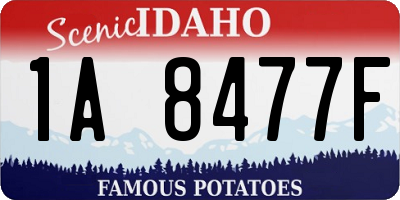 ID license plate 1A8477F