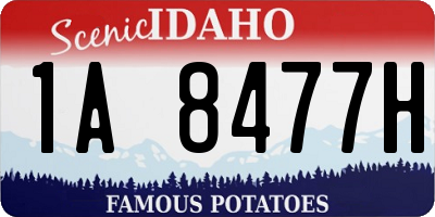 ID license plate 1A8477H