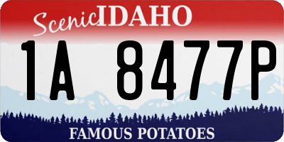 ID license plate 1A8477P