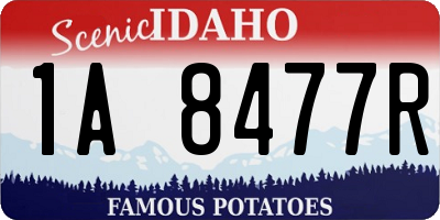 ID license plate 1A8477R