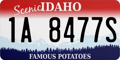ID license plate 1A8477S