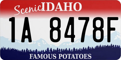 ID license plate 1A8478F