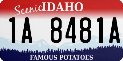 ID license plate 1A8481A