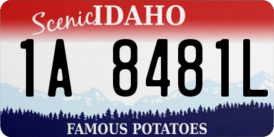 ID license plate 1A8481L