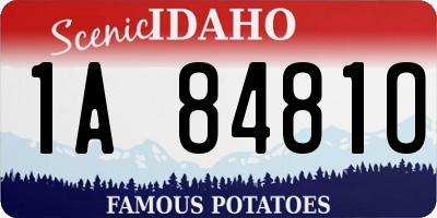 ID license plate 1A8481O