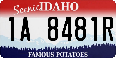 ID license plate 1A8481R