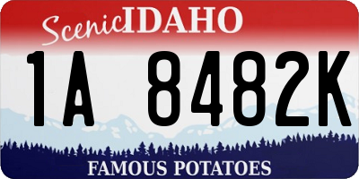 ID license plate 1A8482K