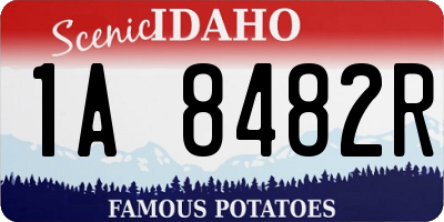 ID license plate 1A8482R