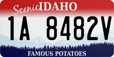 ID license plate 1A8482V