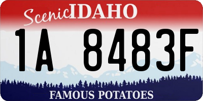 ID license plate 1A8483F