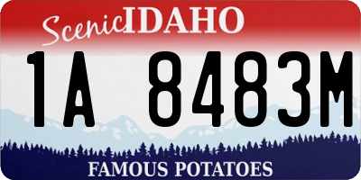 ID license plate 1A8483M