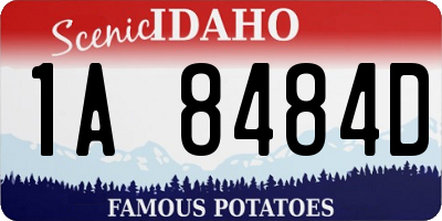 ID license plate 1A8484D