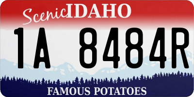 ID license plate 1A8484R