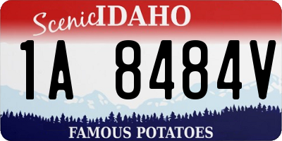 ID license plate 1A8484V