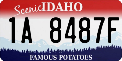 ID license plate 1A8487F