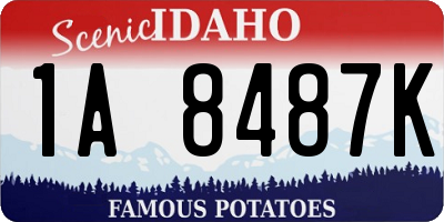 ID license plate 1A8487K