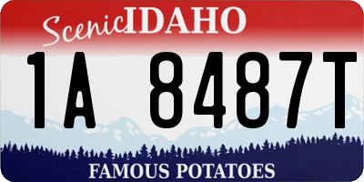 ID license plate 1A8487T