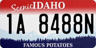 ID license plate 1A8488N