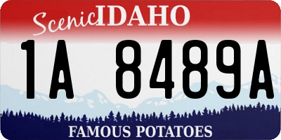 ID license plate 1A8489A