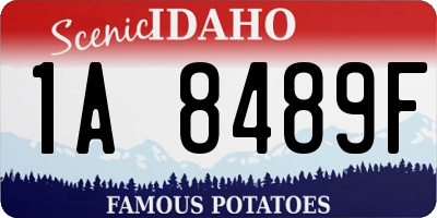 ID license plate 1A8489F