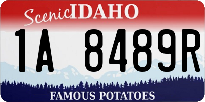 ID license plate 1A8489R