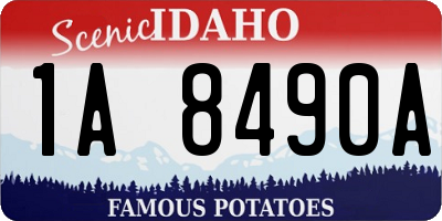 ID license plate 1A8490A