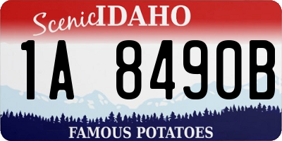 ID license plate 1A8490B