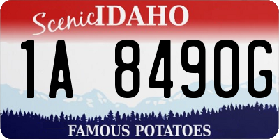 ID license plate 1A8490G