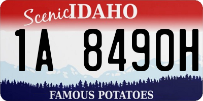 ID license plate 1A8490H