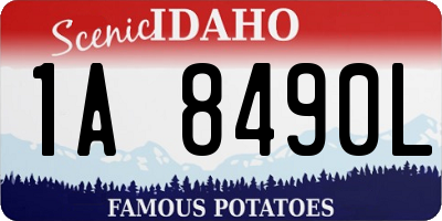 ID license plate 1A8490L