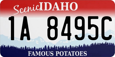 ID license plate 1A8495C