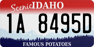 ID license plate 1A8495D