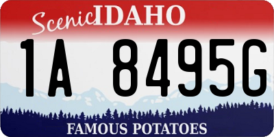 ID license plate 1A8495G