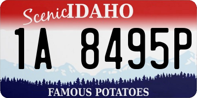 ID license plate 1A8495P