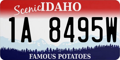 ID license plate 1A8495W