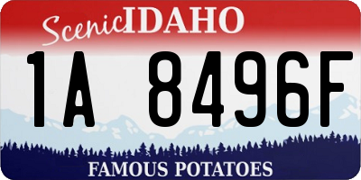 ID license plate 1A8496F