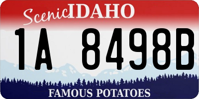 ID license plate 1A8498B